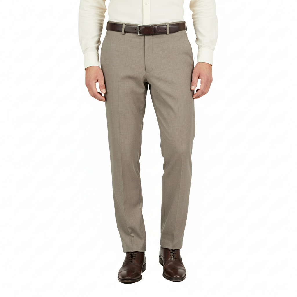 Gray formal trousers