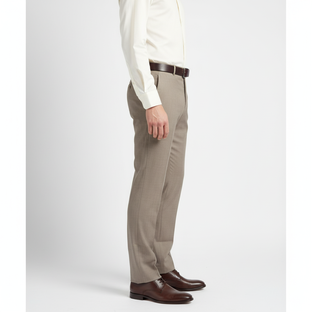 Gray formal trousers