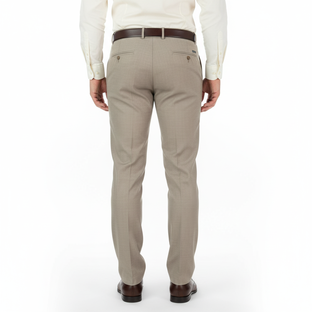 Gray formal trousers